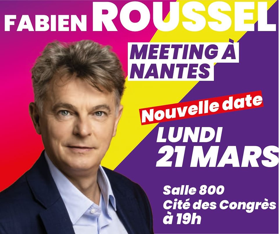 Fabien Roussel En Meeting à Nantes Le Lundi 21 Mars à 19h Rouge Finistère